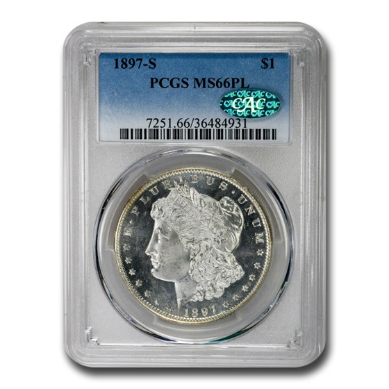 1897-S Morgan Dollar MS-66 PCGS CAC (PL) 1897-S Morgan Dollar MS-66 PCGS CAC (PL)